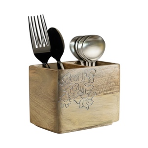 Porte-couverts en bois, décoration élégante pour le bureau et accessoires parfaits pour organiser les ustensiles de cuisine et la vaisselle de table - Product Image 1