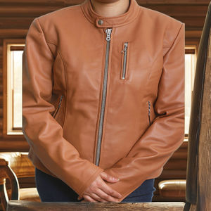 Esprit-Chaqueta de piel auténtica para invierno, cuello levantado, piel de oveja, forro de viscosa transpirable, cierre de cremallera, nuevo diseño OEM, venta al por mayor - Product Image 1