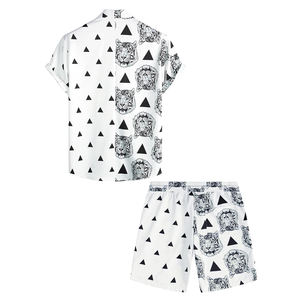 Ensemble 2 pièces tendance 2026 pour homme, imprimé sur mesure : T-shirt oversize à manches courtes d'été et short en maille avec motifs personnalisés - Product Image 2