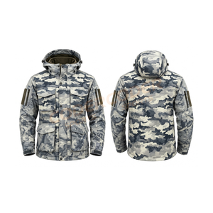 Mens Zipper Softshell Tactical <b>Waterproof</b> <b>Jacket</b> Plus Size Hooded Coat <b>Camouflage</b> Bomber Fleece Outdoor Duck Hunting <b>Jacket</b> - Product Image 3