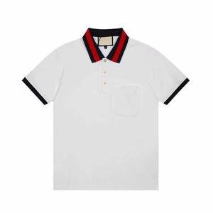 เสื้อโปโลผู้ชายผ้าโพลีเอสเตอร์/คอตตอน 220 กรัม คุณภาพดี สีพื้น ระบายอากาศได้ดี ไซส์ใหญ่ ลายโลโก้แบบเรียบ ทรงโอเวอร์ไซส์ สินค้าขายดี - Product Image 1