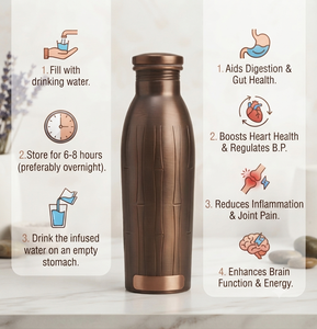 Health Benefits <b>Custom</b> made Drinkware Pure Copper <b>Water</b> <b>Bottle</b> <b>Custom</b> made Decorative <b>Bottle</b> by Indian Manufacturer - Product Image 3