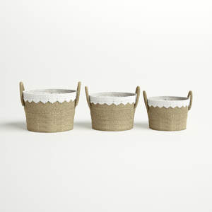 Decorative Seagrass <b>Woven</b> <b>Storage</b> <b>Basket</b> Functional and Stylish Home Organization Accessory - Product Image 5