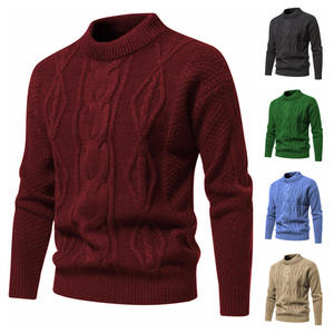 Suéter de Punto para Hombre WARPRO INDUSTRY, Manga Larga, Color Sólido, Invierno, Casual, 100% Algodón, Antiarrugas, Transpirable - Product Image 1