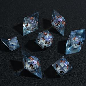 Juego de Dados de Resina Fair Play, Dados Poliédricos de Resina de Alta Precisión para Juegos de Mesa DND Profesionales, Suministro de Equipo de Juego al por Mayor - Product Image 1