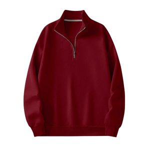 Men Half Zip Pullover Sweatshirt Stand Collar Long Sleeve Casual <b>Warm</b> <b>Fleece</b> 100% Cotton Windproof Quick Dry Outdoor - Product Image 1
