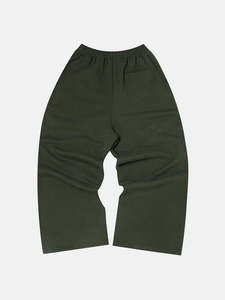 High Quality Custom Streetwear <b>Jogger</b> Sweatpants Heavy Weight 600 GSM Cotton Canvas <b>Baggy</b> Grey Wide Straight Leg Waterproof - Product Image 4