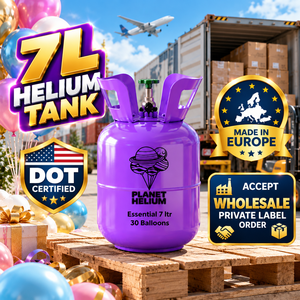 Tanque de Helio de 7L DOT Fabricado en la UE para Distribuidores de Suministros para Globos - Product Image 1