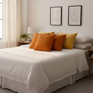 Juego de Fundas de Almohada SOGA de 5 Piezas en Tejido Diamante Naranja Quemado y Terciopelo Amarillo Dorado, Decoración Acogedora para Sala de Estar y Sofás - Product Image 5