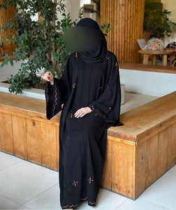 2026Best Selling Solid <b>Kaftan</b> Abaya Handmade Turkish Floor Length <b>Long</b> Sleeve V Neck Regular Fit Casual Evening Prayer Ramadan - Product Image 6