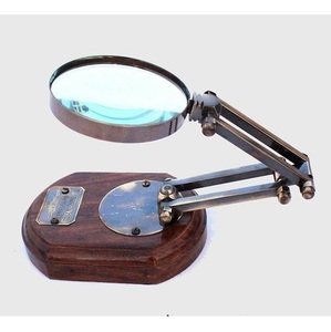 Loupe de lecture réglable en laiton massif de haute qualité avec écran en bois et en verre pour la lecture de livres et de journaux, à prix de gros - Product Image 4