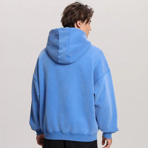 Sudadera con Capucha Rosa Oversize de Algodón 100% Grueso para Invierno, Estilo Vintage Casual Hip Hop, con Cremallera y Logotipo Personalizado, Precio de Fábrica, Unisex - Product Image 4