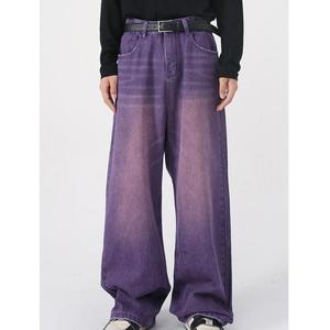 Salopette en jean vintage de haute qualité, ample, respirante, écologique, délavée clair, unie, mi-lourde, style printemps - Product Image 3