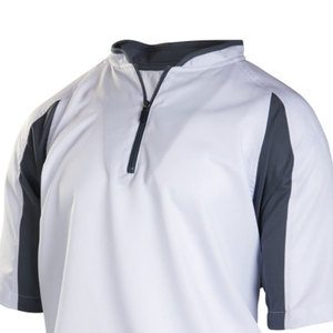 New Arrival Men's <b>Baseball</b> Practice Jacket Short Sleeve Polyester Athletic Training Top - Product Image 4