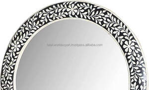 Handmade Modern Luxury Round Wood <b>Wall</b> <b>Mirror</b> with Mop Inlay and Design Wooden and Mop <b>Mirror</b> for Decoration Falak World Export - Product Image 4