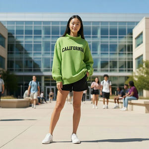 เสื้อสเวตเชิ้ตคอเต่าทรงโอเวอร์ไซส์ พรีเมียม สไตล์ใหม่ พิมพ์ลายตัวอักษร แบรนด์ส่วนตัว สำหรับผู้หญิง ลายกรีก รุ่น 2026 - Product Image 5