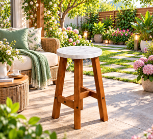 Modern Solid <b>Wood</b> Outdoor Commercial Bar <b>Stool</b> for Cafe Coffee Shop & Restaurant Use - Product Image 3