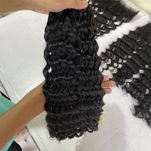Extension de trame de cheveux naturels brésiliens, en vison ondulé, non traité, Deep Curly, cheveux vierges crus, prix d'usine Direct - Product Image 2