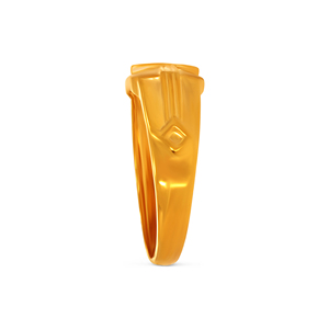 Apex Strike <b>Men</b>’s Gold <b>Ring</b> Premium 18K Yellow Gold <b>Men's</b> Lightning Bolt Signet <b>Ring</b> Modern Statement Luxury Fine Jewelry - Product Image 4