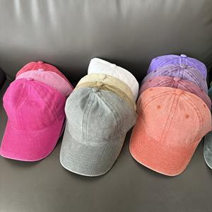 Gorra de Béisbol de Algodón Desgastado con Logotipo de Marca Bordado Personalizado, Gorras Deportivas con Logotipo Personalizado - Product Image 3