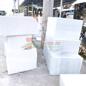 Cubes carrés élégants en marbre blanc pour présentoirs, blocs de piédestal en pierre naturelle pour bijoux et articles de luxe - Product Image 4