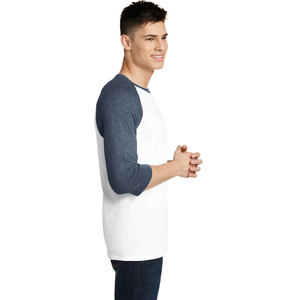 Camiseta de Manga Raglán Blanca para Hombre, Cuello Redondo, Estilo Casual, Oversize, 100% Algodón, Color Sólido, Antiarrugas, 320g - Product Image 4