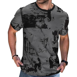 T-shirt graphique hip-hop pour homme, décontracté, élégant, tendance, imprimé, streetwear - Product Image 1