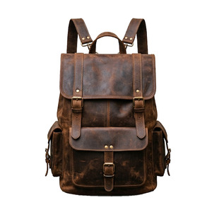Premium Leather <b>Backpack</b> Durable <b>Large</b> Capacity School & Travel Bag with Multiple Pockets for College Office and Daily Essential - Product Image 1