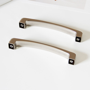 Poignée de meuble moderne en alliage de zinc de qualité supérieure, finition nickel brossé, forme arche, pour cuisine, chambre, tables de nuit et meubles de salle de bain - Product Image 3