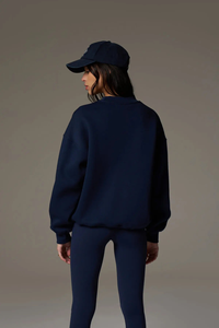 Pull molletonné oversize à col montant pour femme – Hiver, décontracté, coupe ample, streetwear, personnalisable sur le devant, doux, chaud et confortable pour le quotidien - Product Image 6