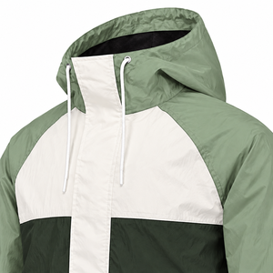 Veste coupe-vent légère à capuche pour homme, style color block, fermeture éclair, sportive, pour l'automne, résistante au vent - Product Image 3