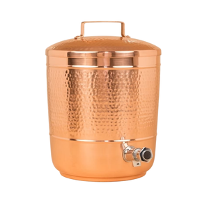 Réservoir d'eau en cuivre pur ayurvédique 8,5 L, finition martelée, distributeur d'eau écologique pour la santé, le bien-être et la tradition - Product Image 2