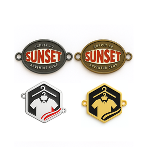 Accessoires, petites étiquettes métalliques personnalisées, logos pour sacs - Product Image 1