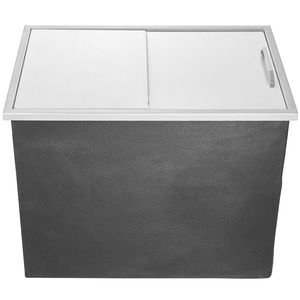 Frigorifero/Cesta Ghiaccio Commerciale in Acciaio Inossidabile per Cucina, 27"L x 18"W x 21"H, Contenitore Ghiaccio da 40.9qt con Coperchio Scorrevole per Cucina Esterna - Product Image 1