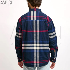 Meilleur fournisseur, nouvelle conception, confortable, service OEM ODM, lavable en machine, chemises en flanelle à carreaux bleu marine et rouge, best-seller, qualité supérieure - Product Image 2