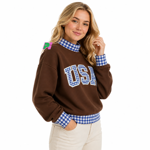 Sweat-shirt surdimensionné à col montant personnalisé OEM ODM, 100 % coton molletonné, streetwear, écologique, anti-boulochage, vêtements automne hiver printemps - Product Image 2