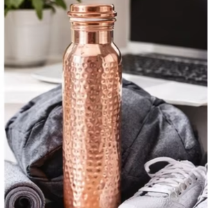 Créations Antiques en Cuivre Pur Classique Écologique Ayurvédique Gravé Martelé Grande Capacité 1000ml Couleur Personnalisée Multi-Usages - Product Image 2