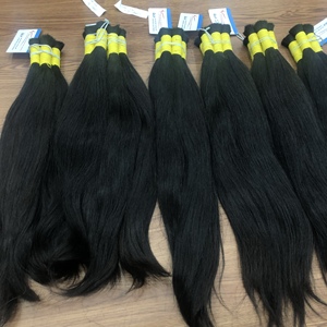 Precios al por mayor Real Raw Natural Straight Bulk Extensiones de cabello Cabello de bebé Donante único 100% Color natural Prepedido - Product Image 3