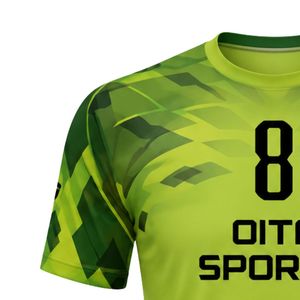 Lime Green Handball Jersey for Men Short Sleeve Sports <b>Shirt</b> Team Uniform Lightweight Breathable Match Training Competition Wear - Product Image 3