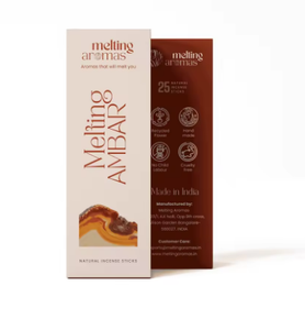 Incienso MELTING AMBER Ultra Premium, Aroma Cálido a Ámbar, Larga Duración, Agarbatti para Pooja, Meditación, Aromaterapia, Hogar - Product Image 2