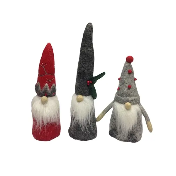 Big Size Felt Santa Family set of 3 felt Christmas ornaments products