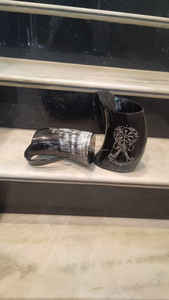 Handmade Natural Crafts-Animal Style Polished Drinking Horn <b>Mug</b> for Home Parties and Hotels - Product Image 3