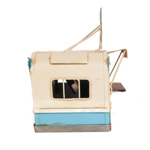 รถพ่วงขายไอศกรีมโลหะทำมือสไตล์วินเทจ ปี 1966 รุ่นรถขายอาหารย้อนยุค ของตกแต่ง ขนาด 24.13x19.05x19.7 ซม. - Product Image 6