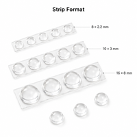 Tampons de protection transparents en PVC demi-ronds pour tiroirs, autocollants, anti-rayures, 8x2.2mm
