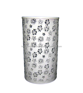 Cesto de Almacenamiento Extra Grande de Hierro Perforado con Efecto de Encaje Blanco, Decorativo para Baño, con Tapa de Diseño Filigranado de Alta Densidad, Duradero - Product Image 5