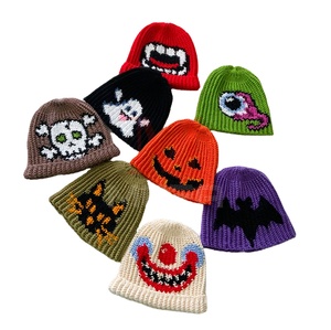 Vente en gros de bonnets côtelés en câble épais tricot unisexe casquettes jacquard Logo chapeaux à revers Logo personnalisé bonnet 2024 bonnets de haute qualité - Product Image 1