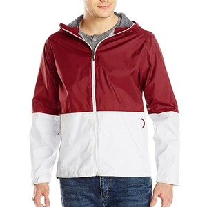 High Quality <b>Men</b> Classic Two Tone Windbreaker <b>Jacket</b> Hooded Zip Up <b>Lightweight</b> Casual Outdoor <b>Rain</b> Coat Custom OEM - Product Image 1