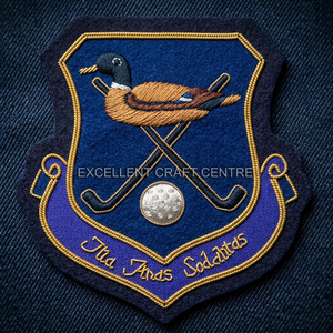 Custom HAND Embroidered CLUB SD-58 Badge With Anchor And Laurel Wreath <b>Sew</b>-On Fabric Patch For Uniform Garment - Product Image 6