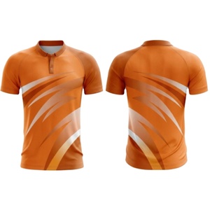 เสื้อคริกเก็ตแบบสวมใส่ได้ทั้งชายและหญิงรุ่นใหม่ล่าสุด ผลิตจากโพลีเอสเตอร์ 100% ระบายอากาศได้ดี ไซส์ใหญ่ แห้งเร็ว พร้อมสกรีนชื่อทีมตามสั่ง คอตั้ง - Product Image 1