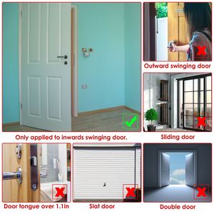 Portable 2pcs Travel <b>Locks</b> Home Hotel Apartment Security Latch <b>Lock</b> with Anti-Theft Feature <b>Door</b> <b>Safety</b> Tool - Product Image 5
